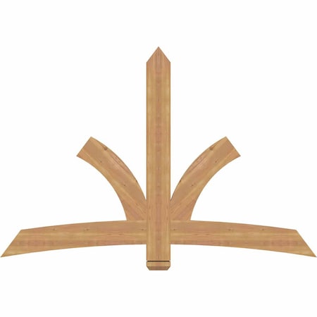 Ekena Millwork Davenport Timber Gable Bracket, Western Red Cedar, 72"W x 48"H x 1 1/2"D x 5 1/2"F, 16/12 Pitch GBW072X48X0206DAV00SWR